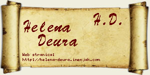 Helena Deura vizit kartica